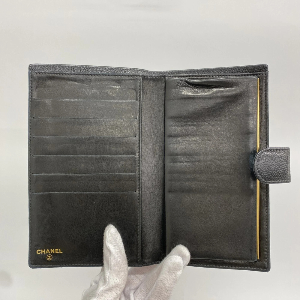 CHANEL Authentic Black Caviar Leather Wallet - Picture 3 of 8